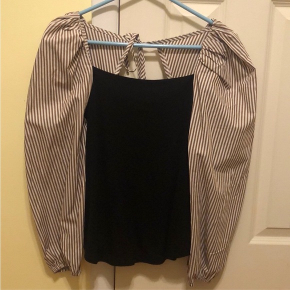 Anthropologie Maeve Open Back NWT Puff Sleeve Top Size Small Never Worn! - Picture 4 of 9